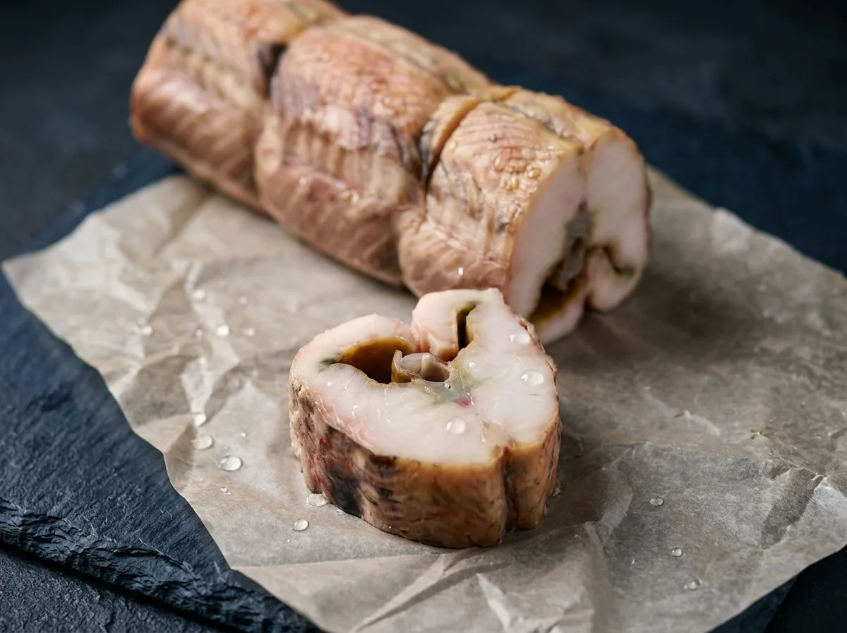Белуга горячего копчения порционным куском